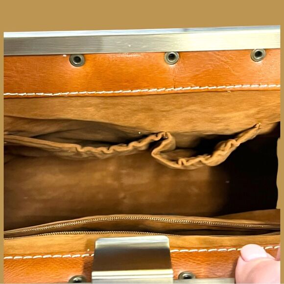 PATRICIA NASH LEATHER FERRARA SATCHEL BAG ENLIGHTENED GARDEN RETIRED FLORAL - Picture 8 of 14